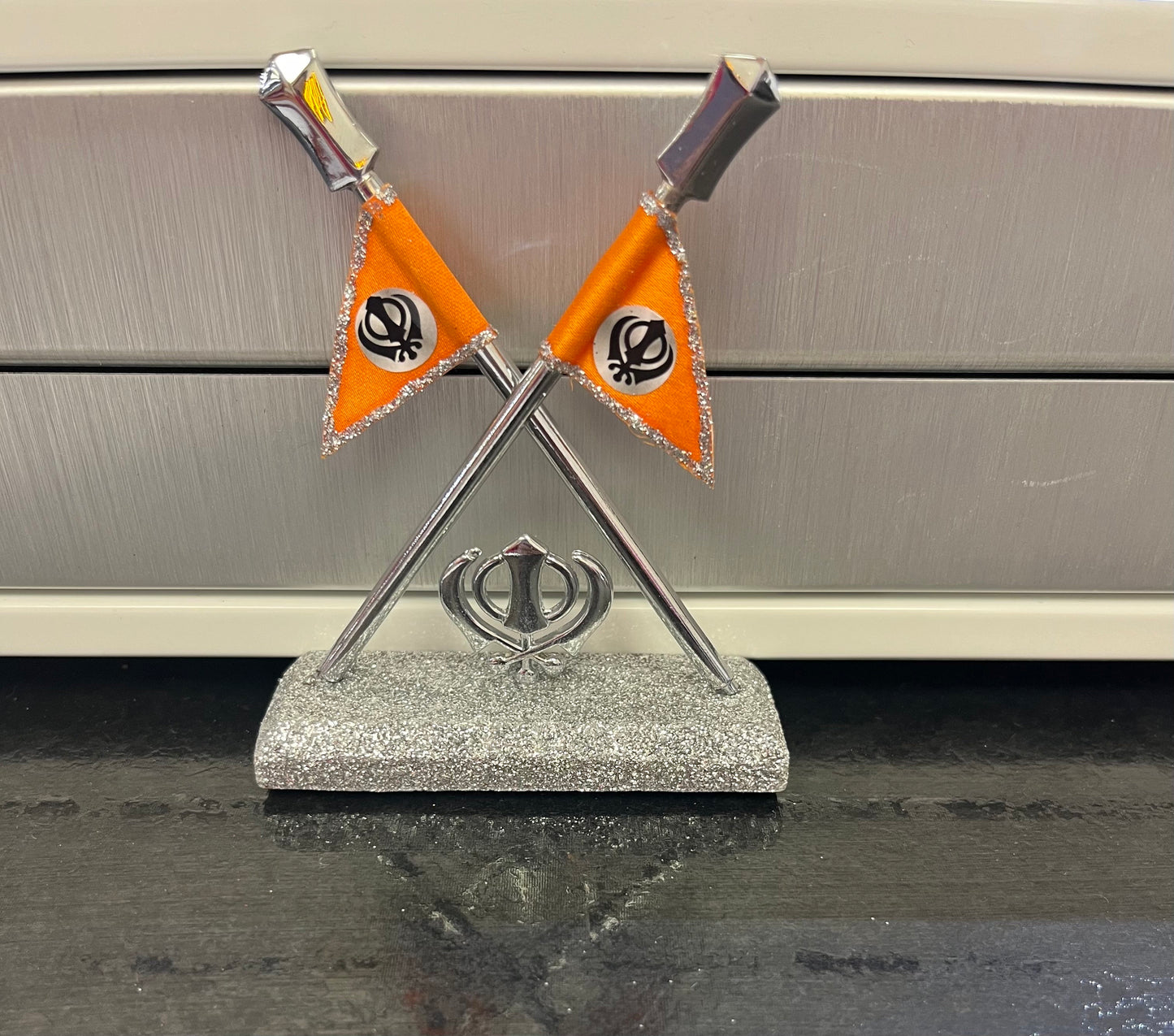 Car/Truck/Office Dashboard Accessories- (Khanda Flag ) II Religious item