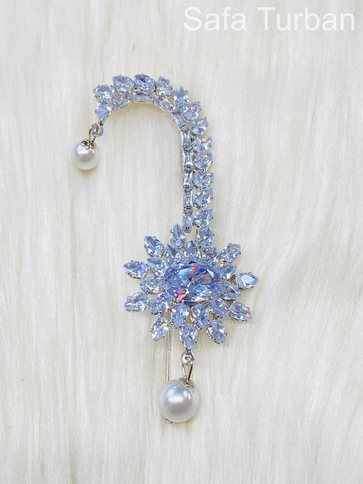 Indian Groom Wedding Accessories- Silver Colour- Kalangi/Kalgi for Men's Safa/Groom Pagdi