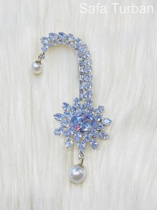 Indian Groom Wedding Accessories- Silver Colour- Kalangi/Kalgi for Men's Safa/Groom Pagdi