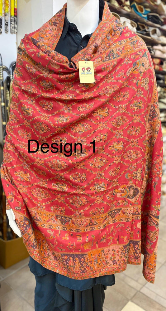 Unisex Pashmina Shawl/ pashmina Stole, Multicolour Woolen Shawl