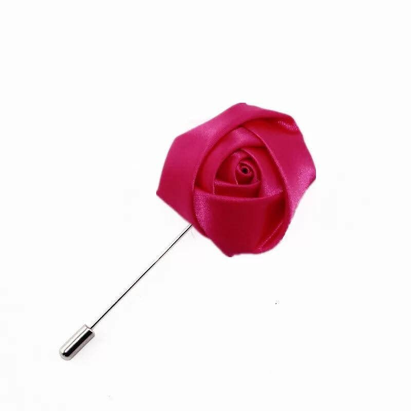 Men- Wedding Groom and Groom's men Boutonniere Pins (Silk Flowers Roses)/ Suit Accessories