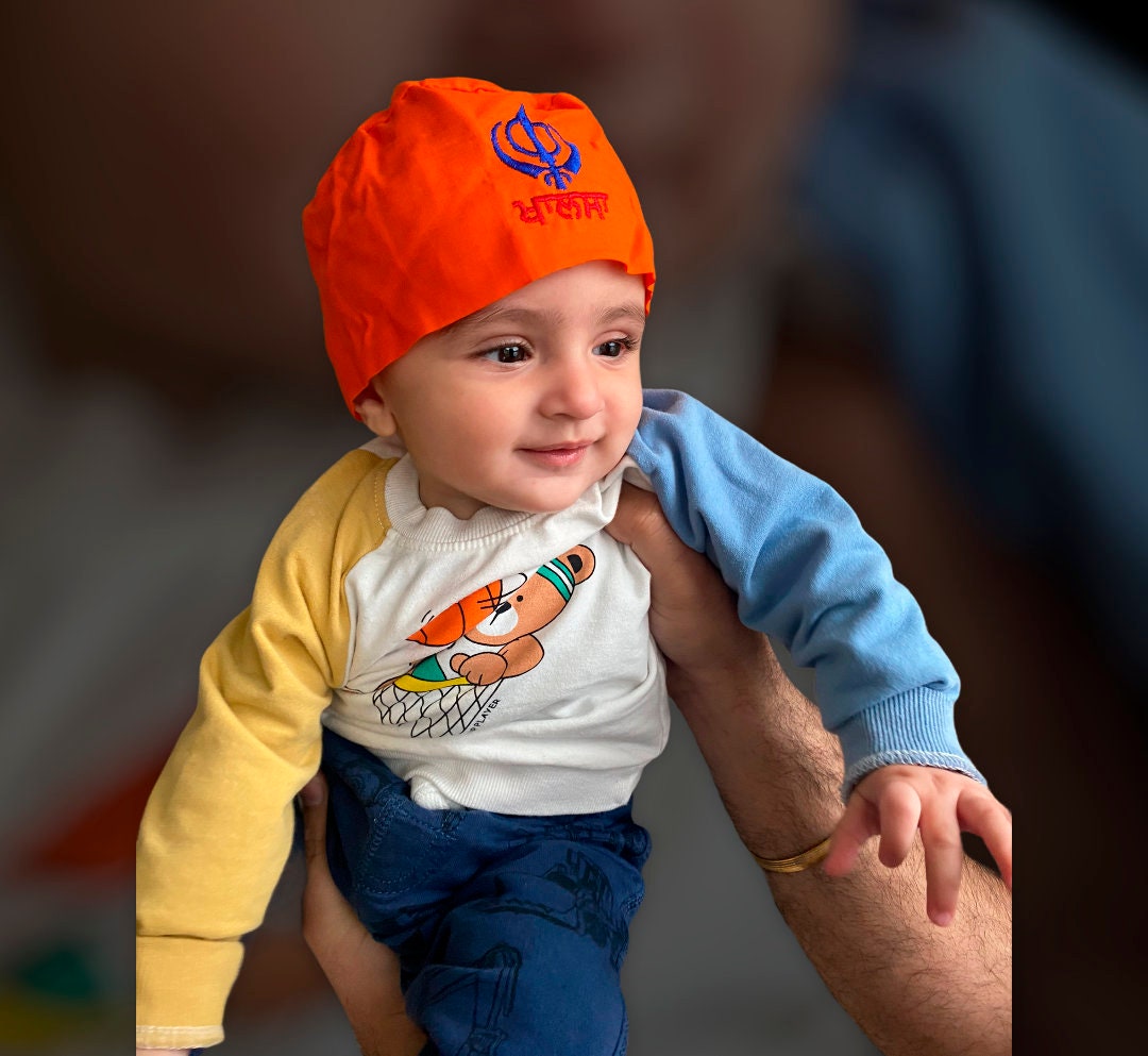 Sikh Patka for Kids with Khanda Sign | Newborn to 3–4 Years