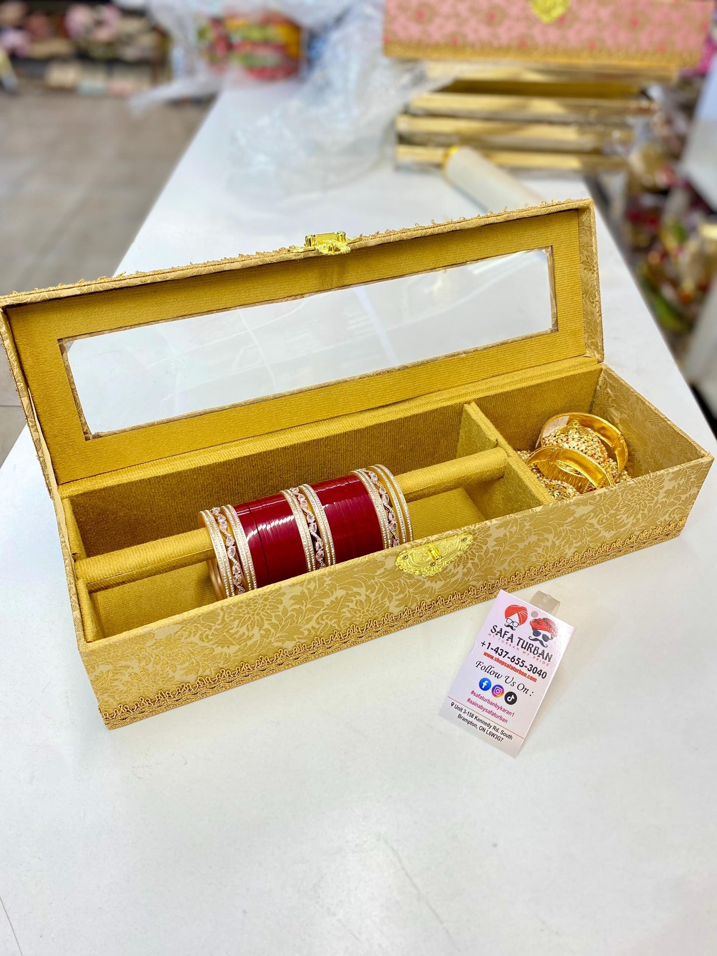 Churra /Kalira Box- Brocade handcrafted Box- Trousseau Box- Churra Kalire Box- Bridal Chura- Bridal Chuda Bangles- Bangle Storage Box