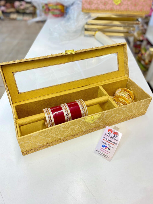 Churra /Kalira Box- Brocade handcrafted Box- Trousseau Box- Churra Kalire Box- Bridal Chura- Bridal Chuda Bangles- Bangle Storage Box