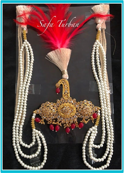 Indian Wedding Accessories-  Kalangi/Kalgi for Men's Safa/Groom Turban with string