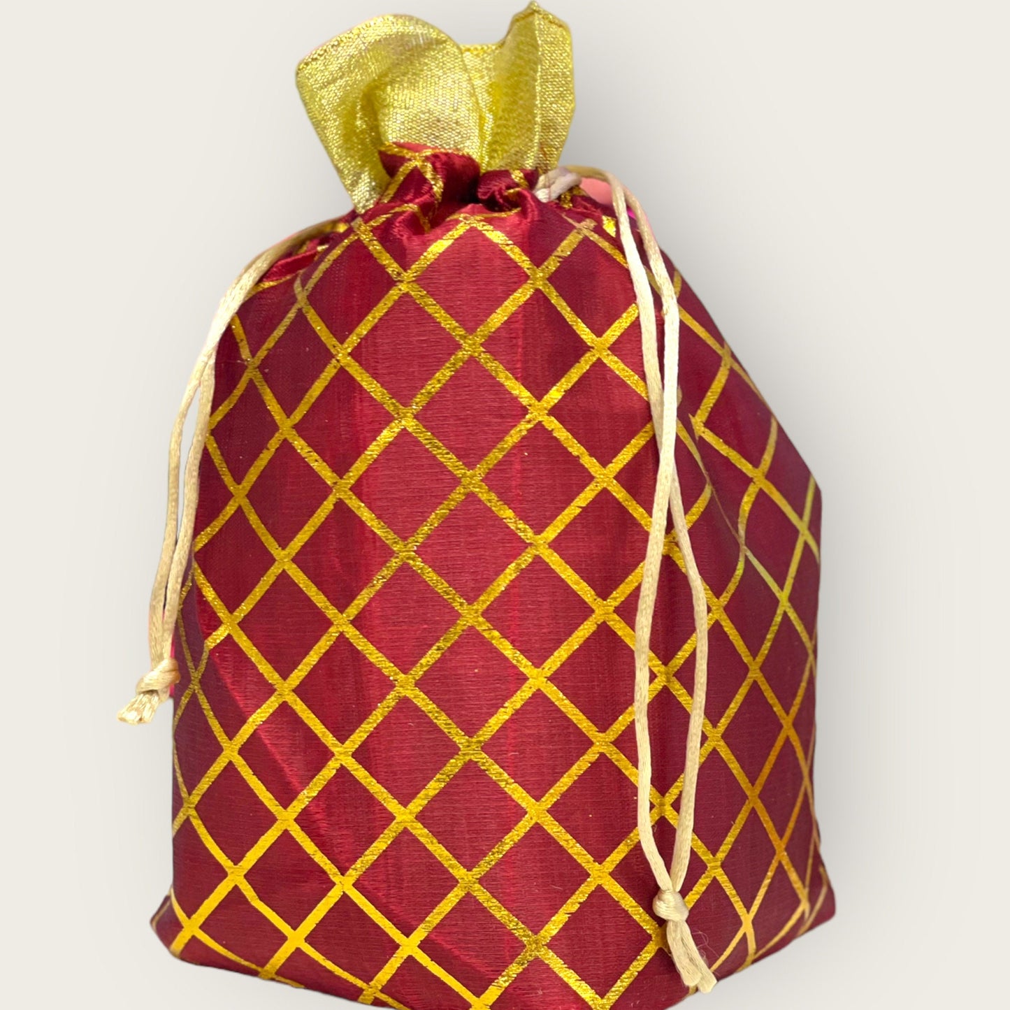 Indian Wedding- Large Size Desi Mithai/ Bhaji/Ladoo Bag- Potli Bag for Return Gifts Wedding II Sweets Bag Gift II