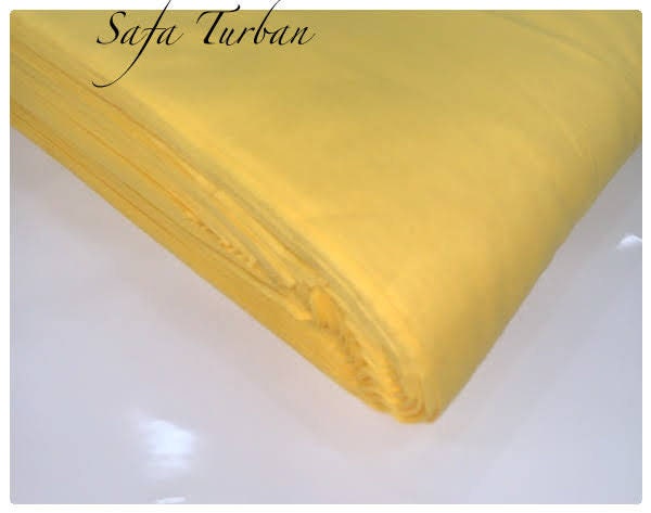 Sikh Turban- Lemon Yellow (Fullvoile), Sikh Turban, Turban Fabric