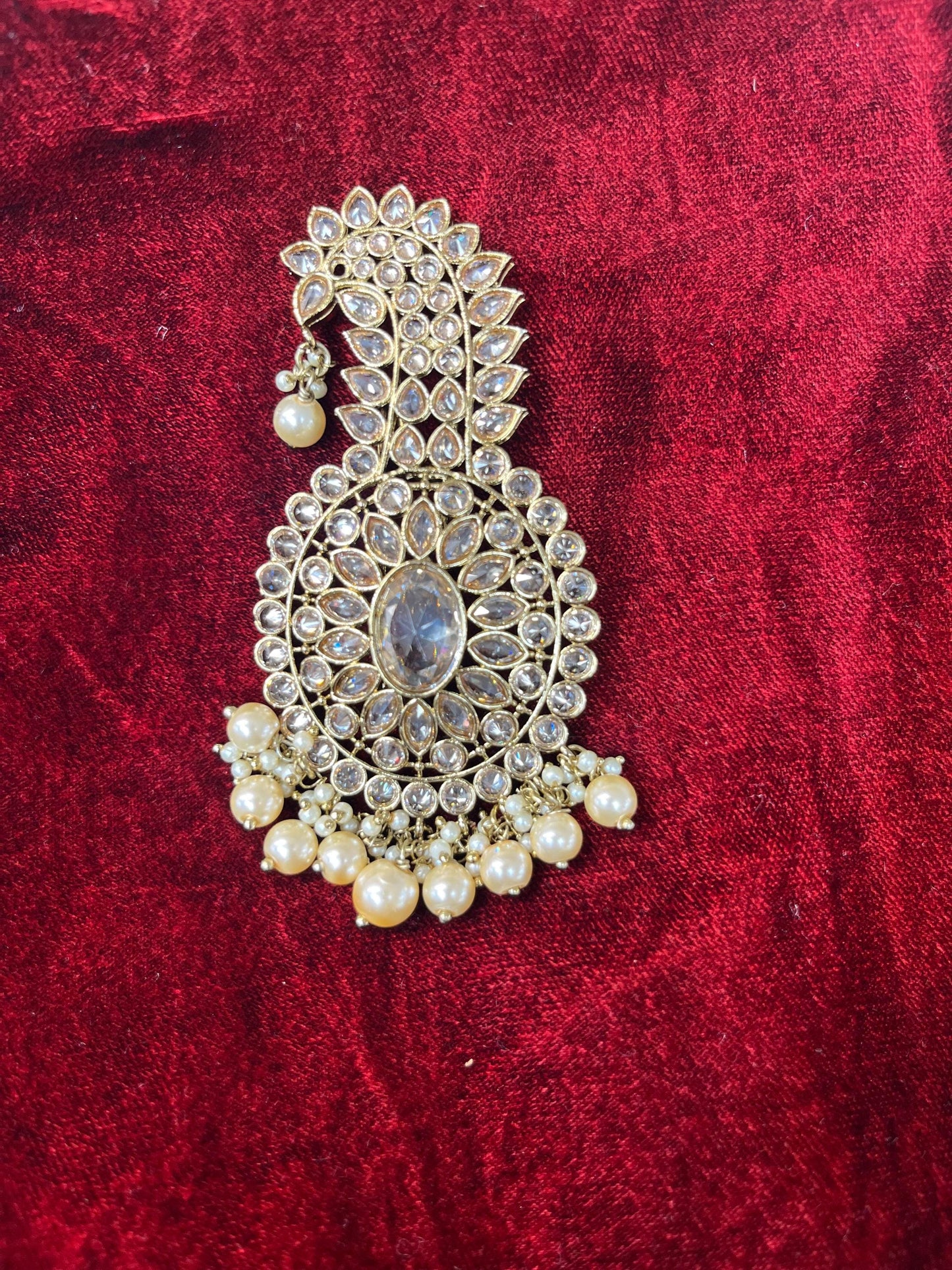 Indian Groom Wedding Accessories- Kundan  stone Kalangi/Kalgi for Men's Safa/Groom Pagdi