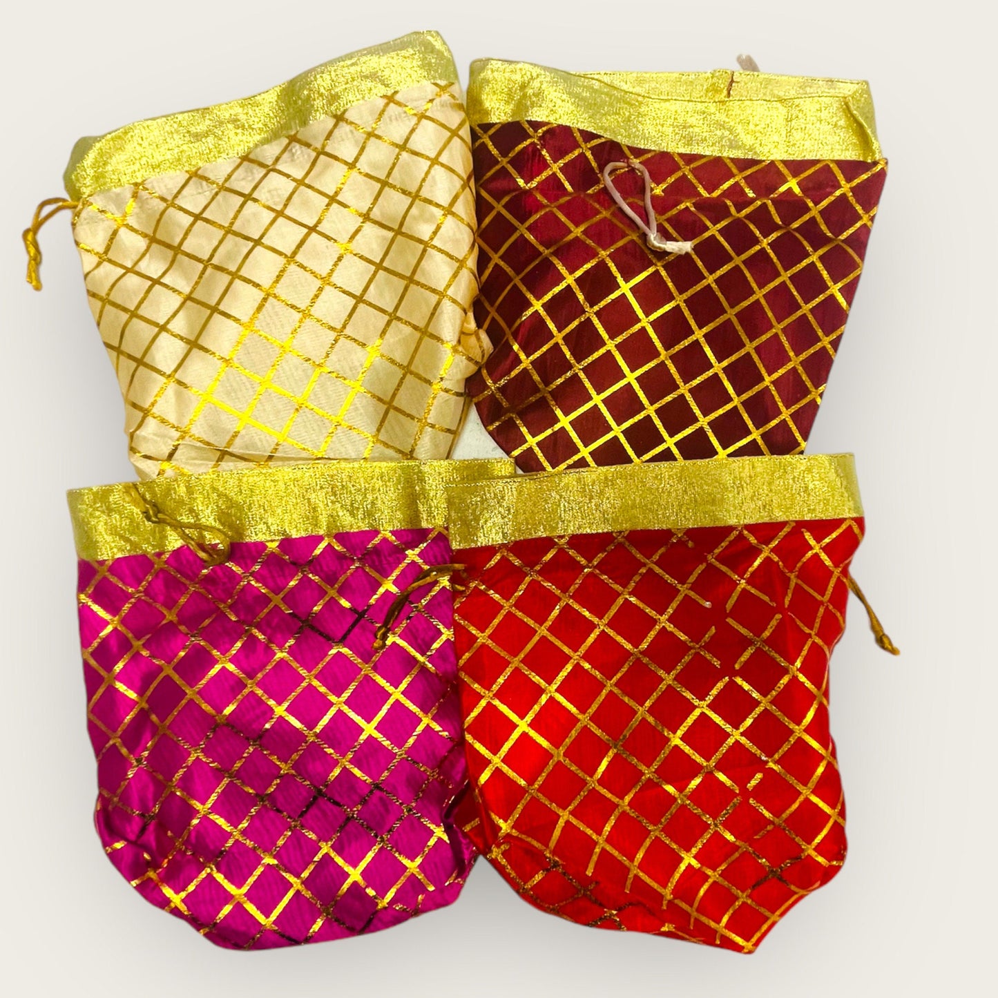 Indian Wedding- Large Size Desi Mithai/ Bhaji/Ladoo Bag- Potli Bag for Return Gifts Wedding II Sweets Bag Gift II