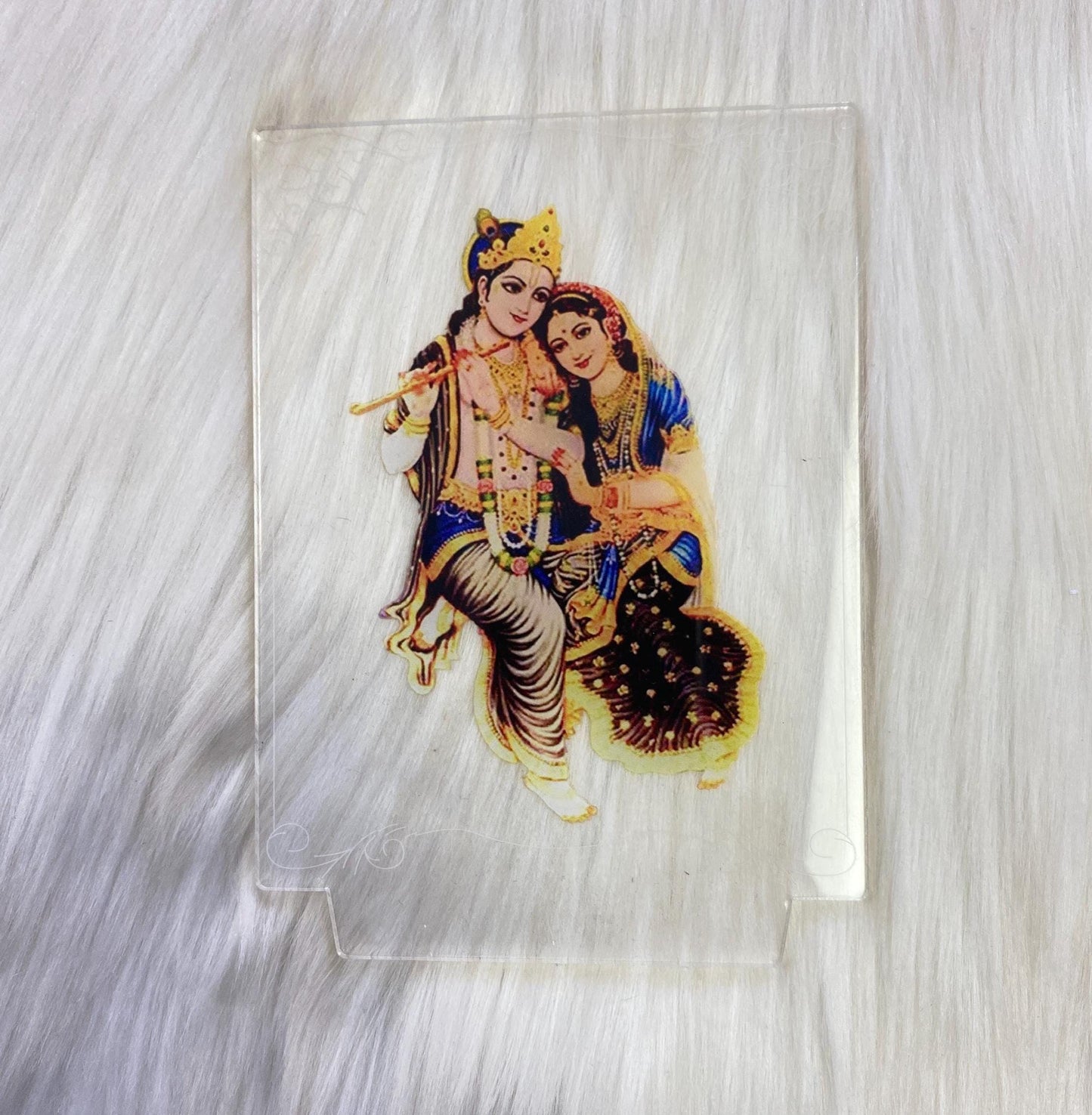 Frames- 3D Gods (Radha- Krishna)Frames with Soft Light UV Printed , Desk Lamp 3D, Religious Idols Frames
