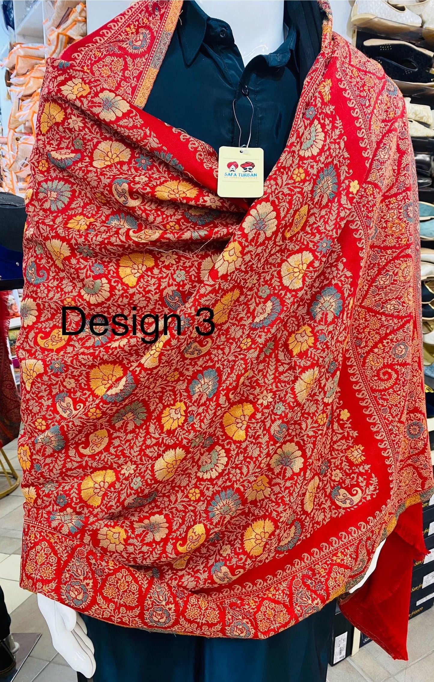 Unisex Pashmina Shawl/ Pashmina Stole Dupatta, Multicolour woolen Shawl
