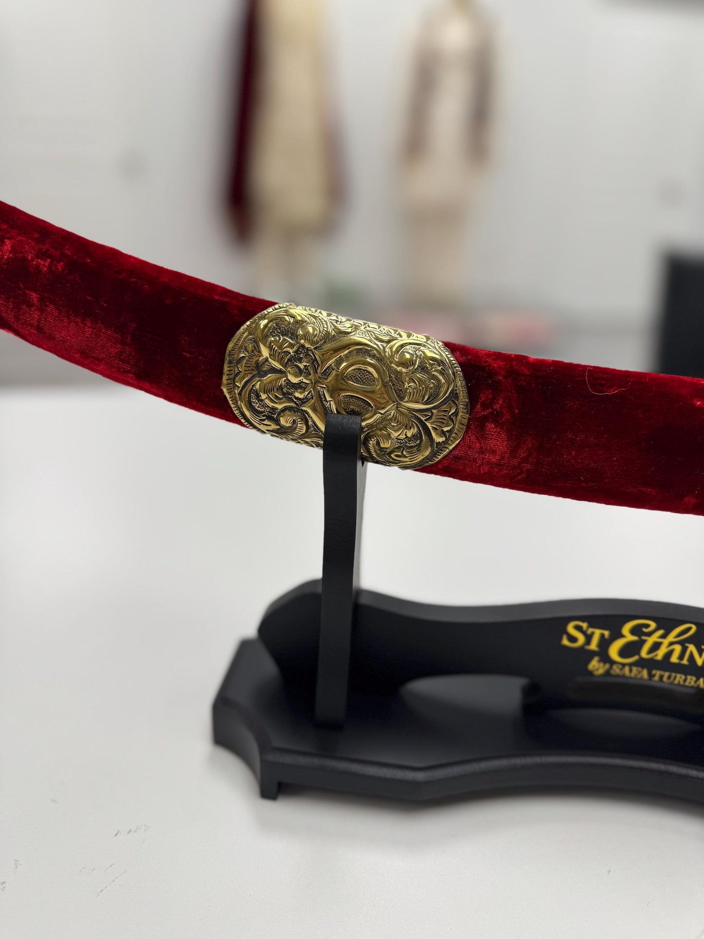 Indian Wedding Decorative Sword/Kirpan- Maroon Velvet kirpaan with golden work handle/For wedding purpose/Decorated Sikh Wedding Kirpan