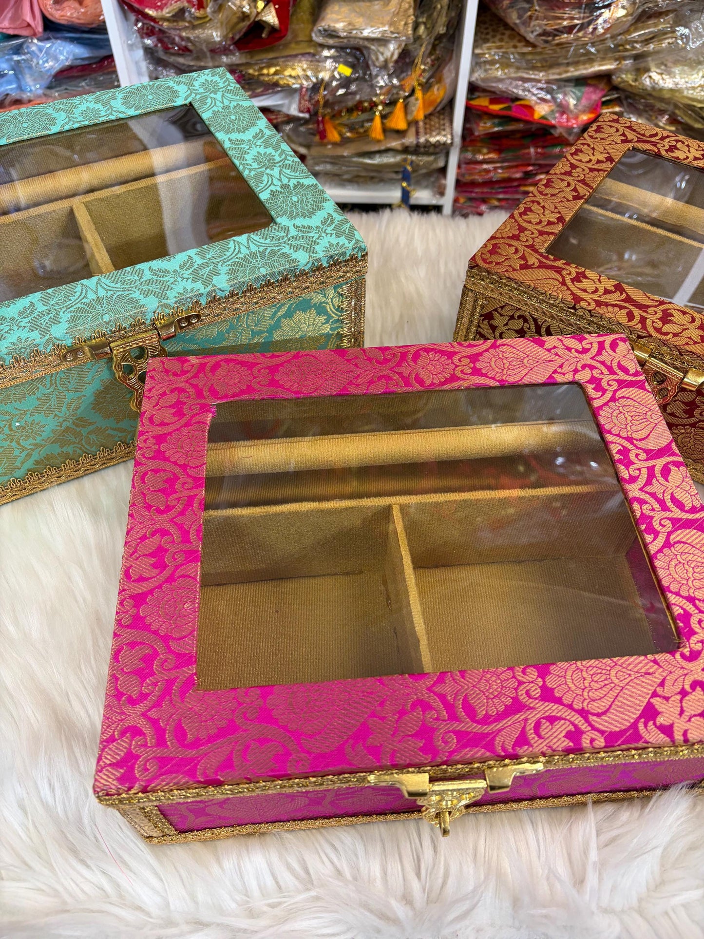 Churra /Kalira Box- Brocade handcrafted Box- Trousseau Box- Churra Kalire Box- Bridal Chura- Bridal Chuda Bangles- Bangle Storage Box