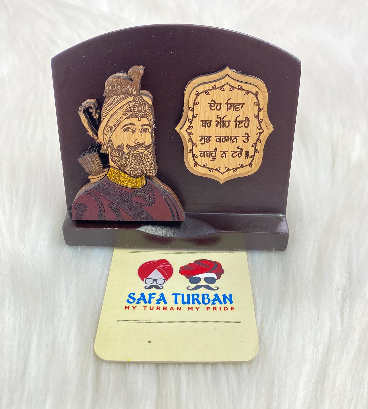 Wood Car/Truck/Office Dashboard/TableTop Display Accessories/Religious/Sikh item