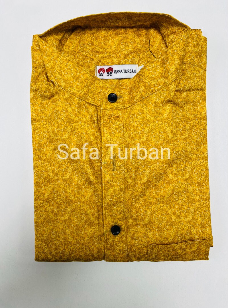 Classic Yellow Kurta Pyjama Set For Men