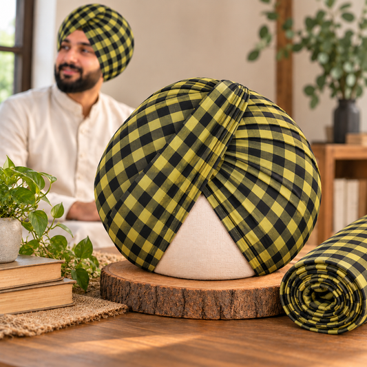 Check Parna- Black and Yellow Checked