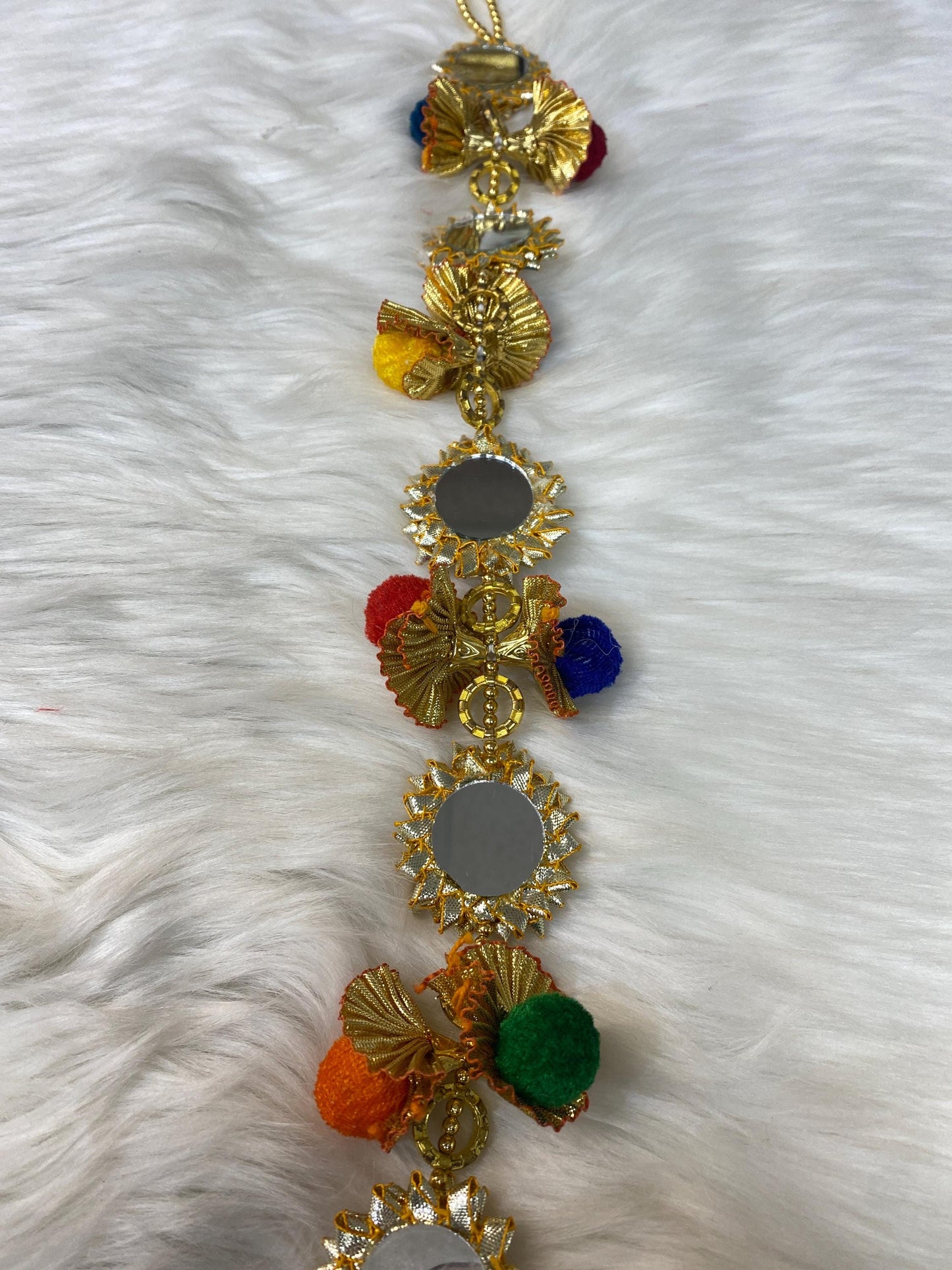 Punjabi Multi Colour Fabric Parandi Tassles Hair Extensions with Beads for Women and Girls (Sold per piece)