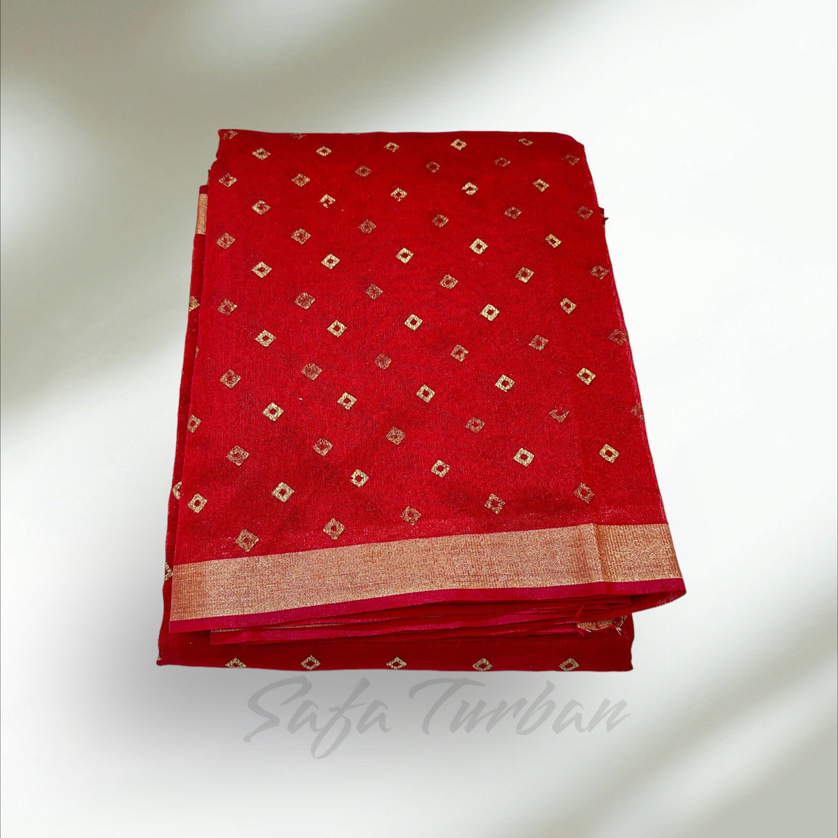 Men's Traditional Turban Fabric/Safa/Pagdi/Pheta Cloth (Red/Peach/Maroon) for Barati/Groom/Social Occasion