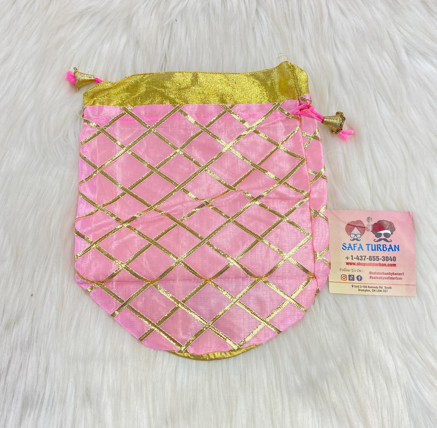 Indian Wedding- Large Size Desi Mithai/ Bhaji/Ladoo Bag- Potli Bag for Return Gifts Wedding II Sweets Bag Gift II
