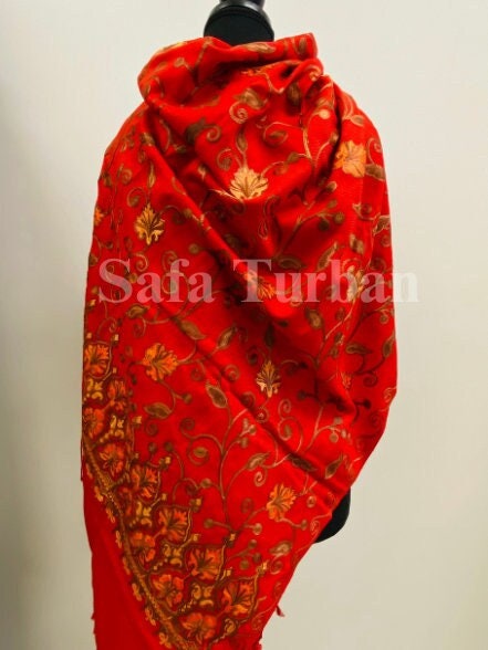 Unisex Shawl/Stole Dupatta, Multicolour Dupatta (Red)