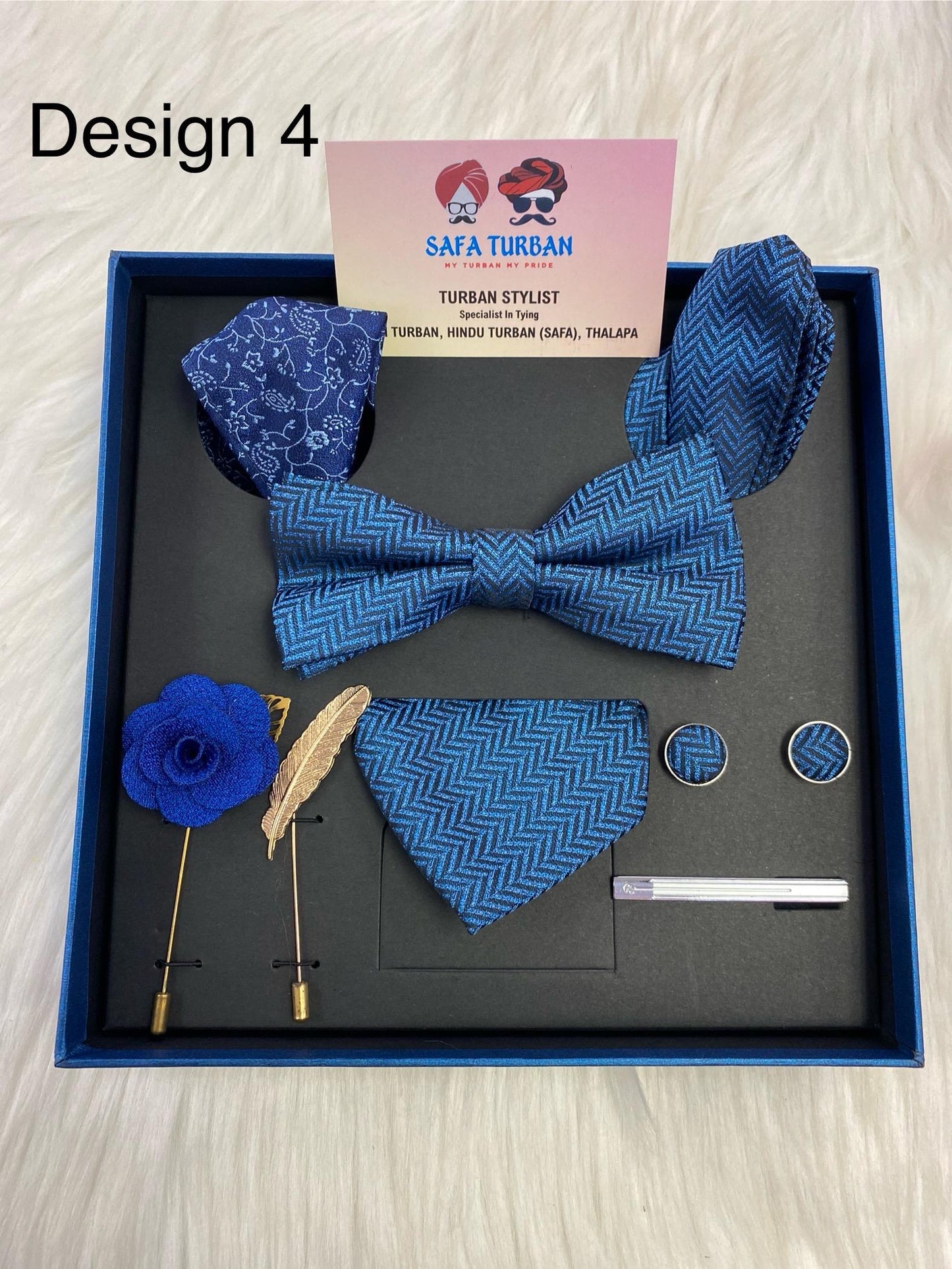 Silk Tie Set for Men - Tie Pocket Square Cufflinks Clip Set