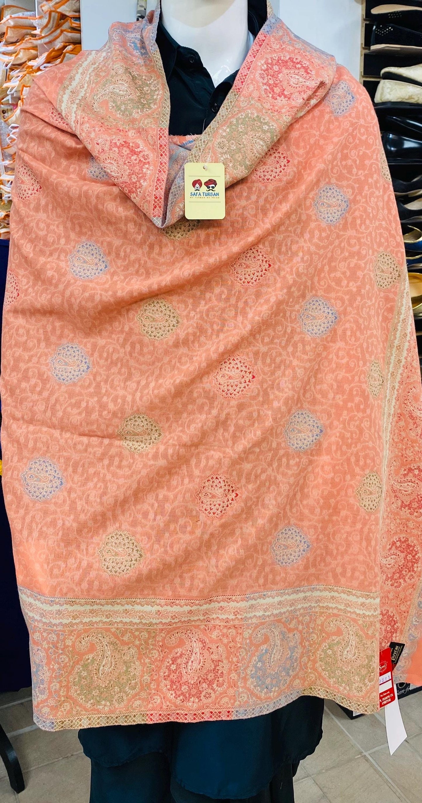 Unisex Pashmina Shawl/ Pashmina Stole Dupatta, Multicolour woolen Shawl