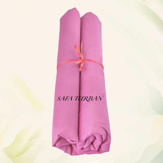 Sikh Turban- Fluid Pink (Full Voile and Rubia(Medium), Sikh Turban, Turban Fabric (stitching/peeko/edges finishing)