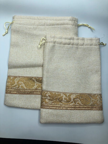 Indian Wedding- Large/Medium Size Desi Mithai/ Bhaji/Ladoo Bag- Potli Bag for Return Gifts Wedding II Sweets Bag Gift II