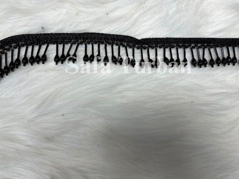 Black Highlight Border Lace for Dresses, Sarees, Lehenga, Suits, Blouses, Dupatta, Chunri, and Craft