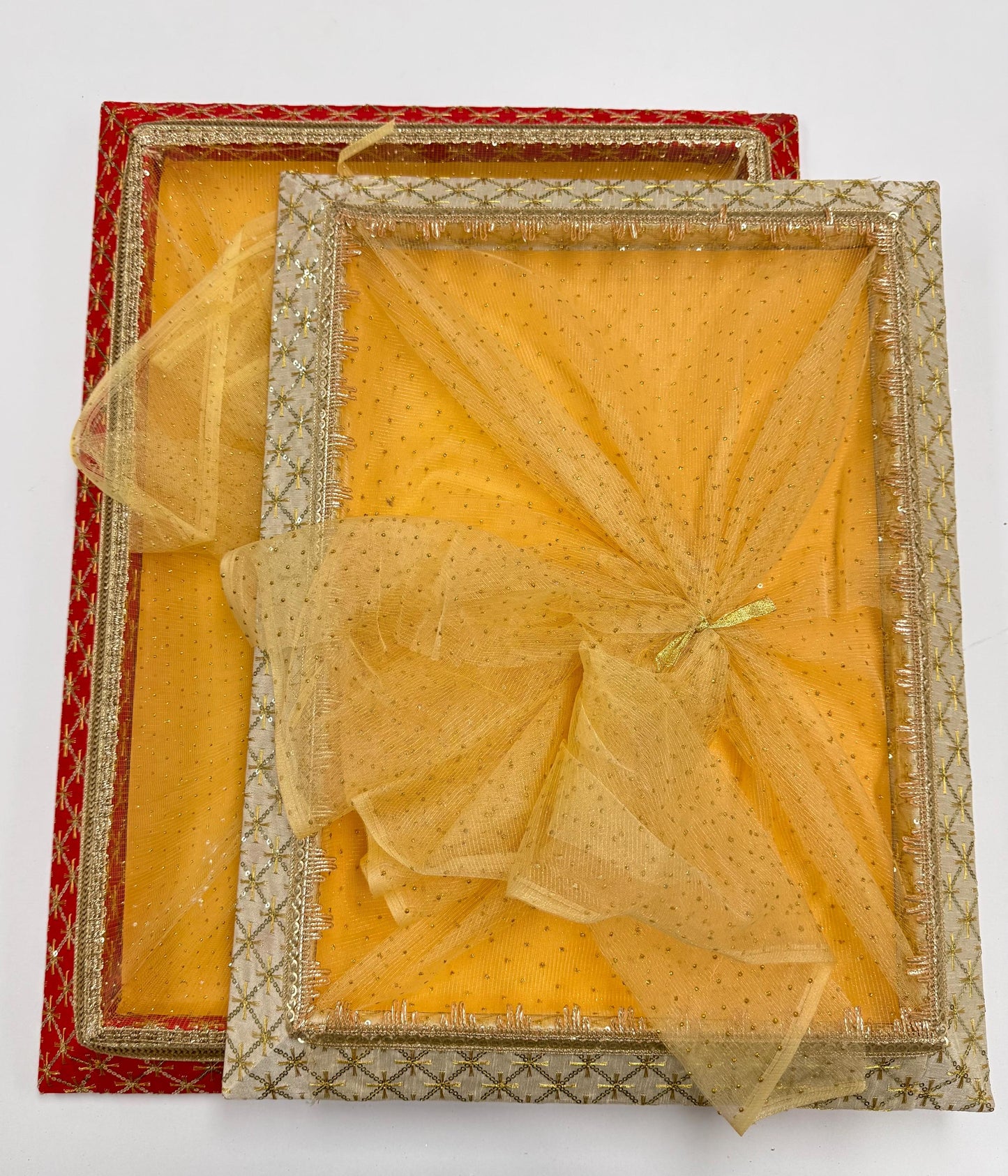 Decorative Wedding Tray/Trousseau Tray/Gifting Tray/Packing Tray /Set of 2