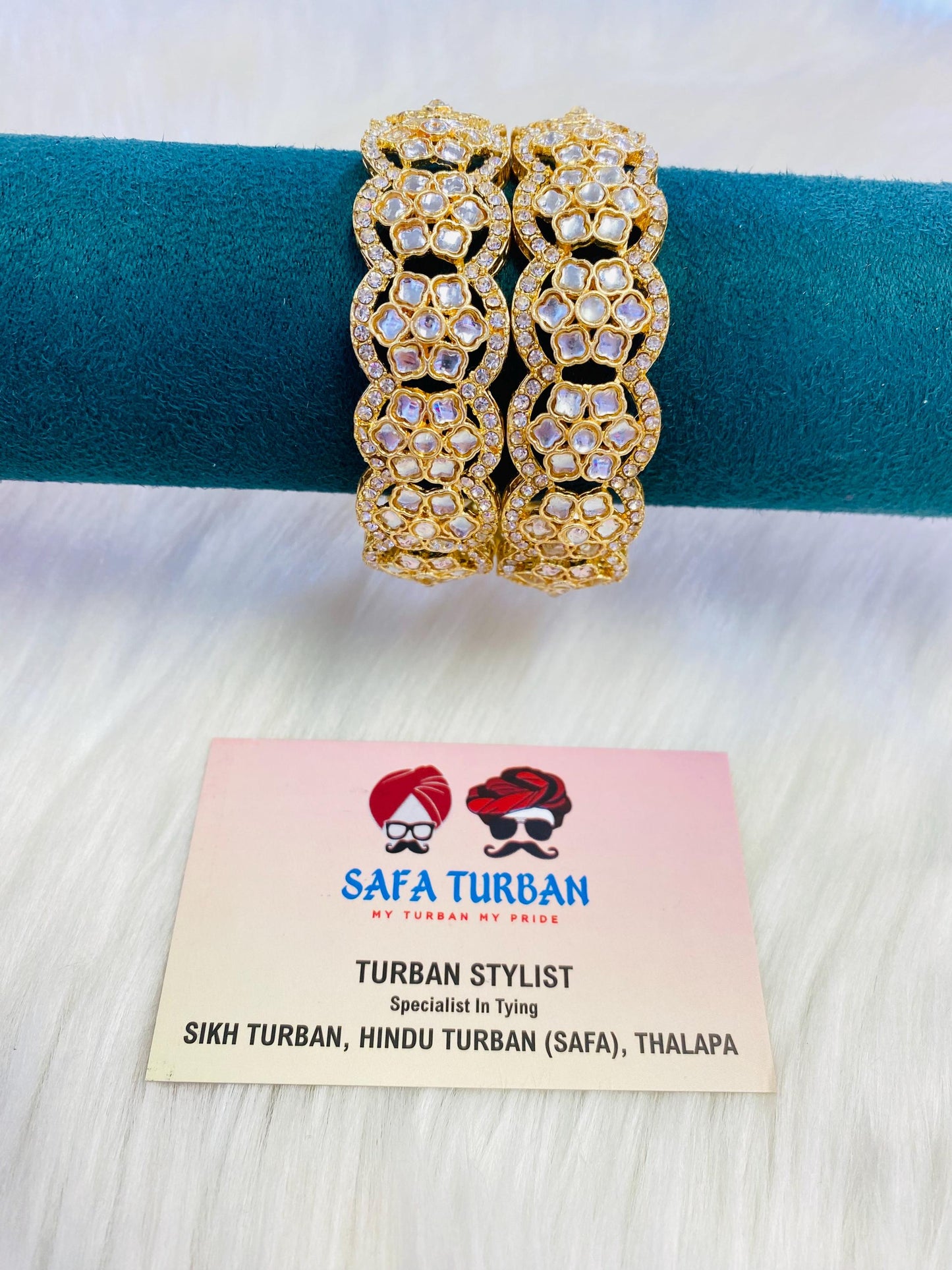 Bangles- AD Gold- Metal Bangles/Wedding bangles/Kada bangles /Stone bangles (Set of 2 BANGLES)