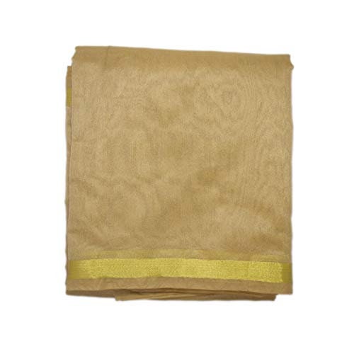 Men's Traditional Turban Fabric/Safa/Pagdi/Pheta Cloth (Golden) for Barati/Groom/Social Occasion