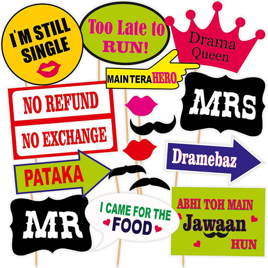Wedding/Party Props for Photo Booth/ Mehandi Props/ Sangeet Props