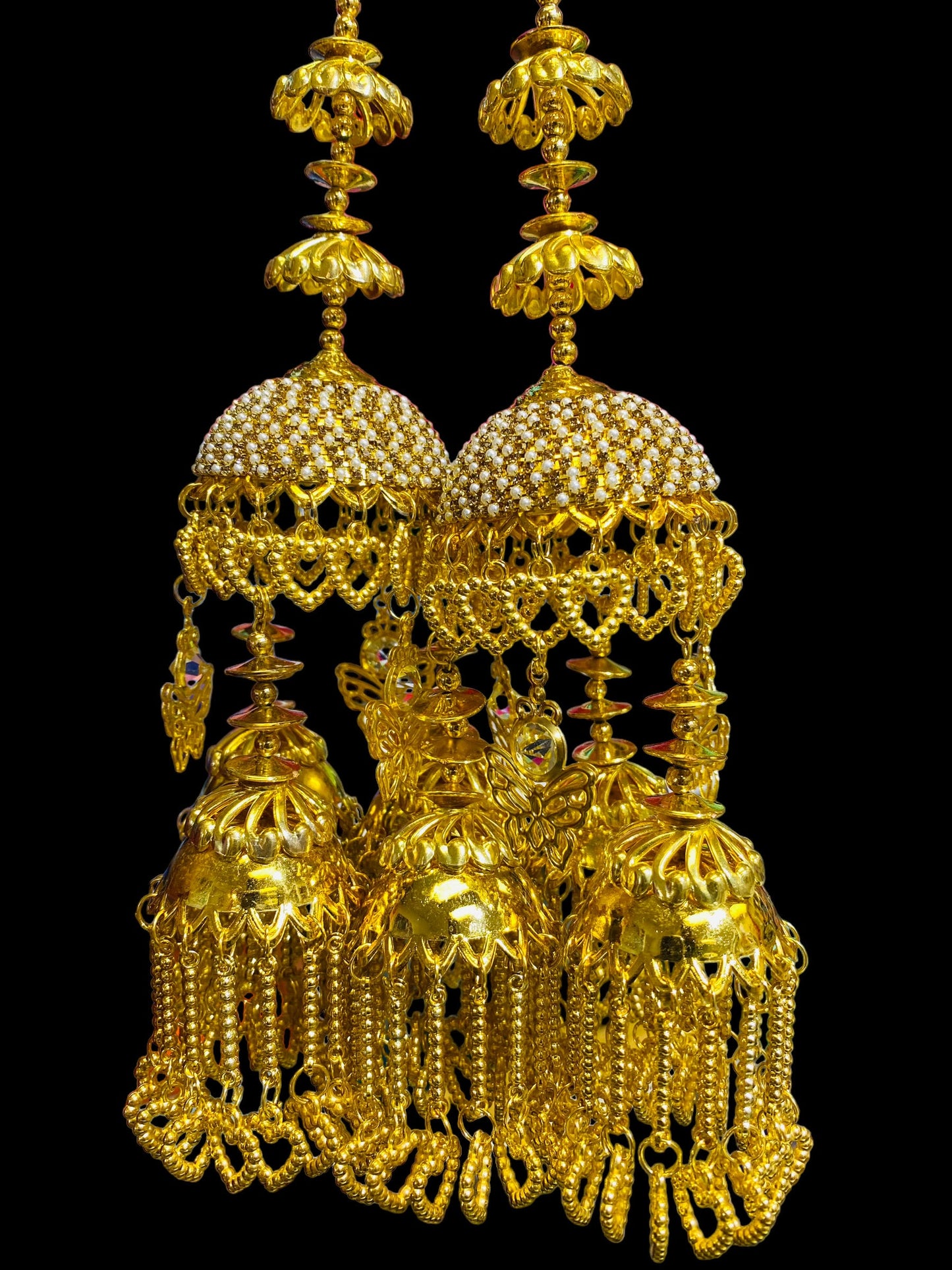 Beautiful Bridal Kaleera Traditional Big Size Kaliras for Bride & Women Hand Hanging Kalera(sold as pair)