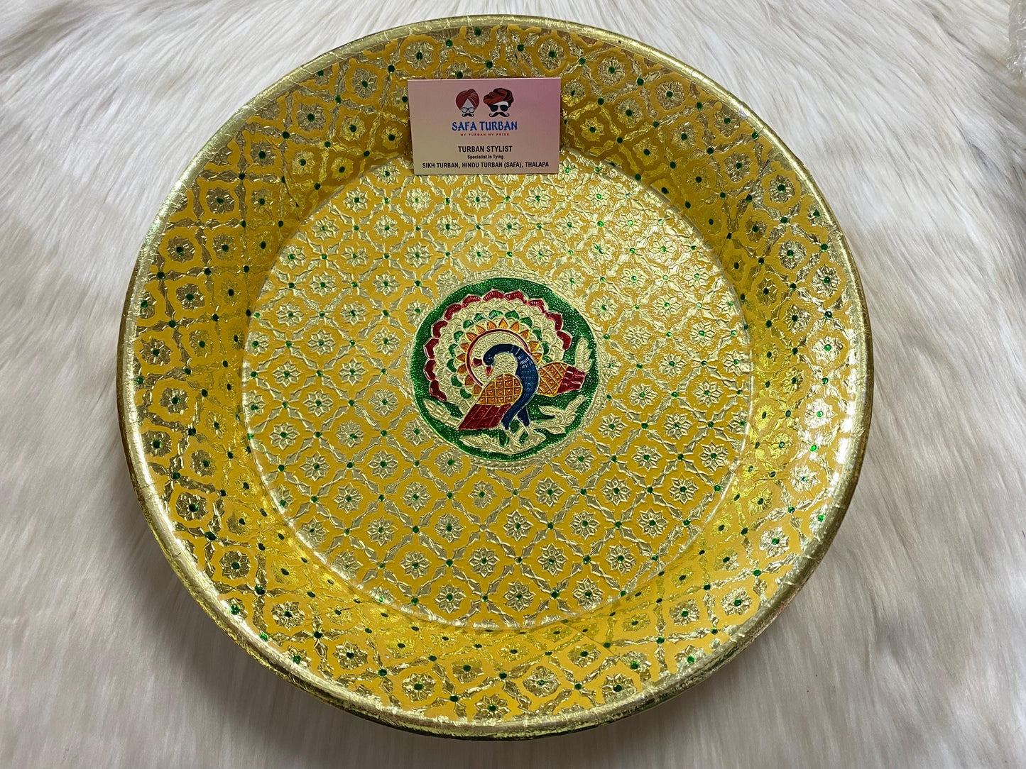 Decorative Meenakari Plate/Thalli/ Thaal for Wedding, Shagun etc.