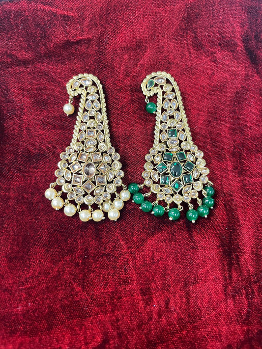 Indian Groom Wedding Accessories- Kundan  stone Kalangi/Kalgi for Men's Safa/Groom Pagdi