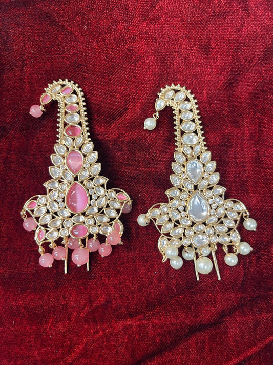 Indian Groom Wedding Accessories- Kundan  stone Kalangi/Kalgi for Men's Safa/Groom Pagdi