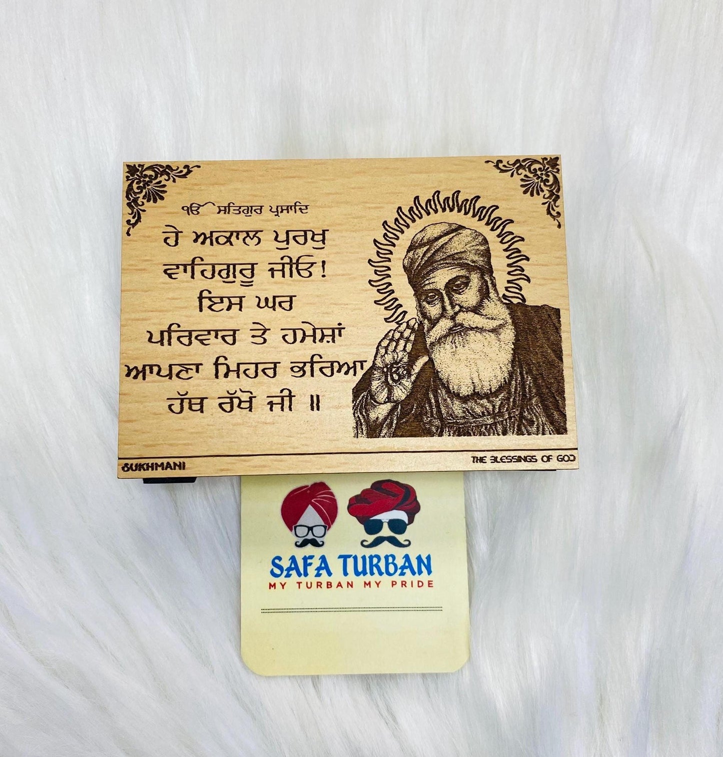 Wood Car/Truck/Office Dashboard/TableTop Display Accessories/Religious/Sikh item