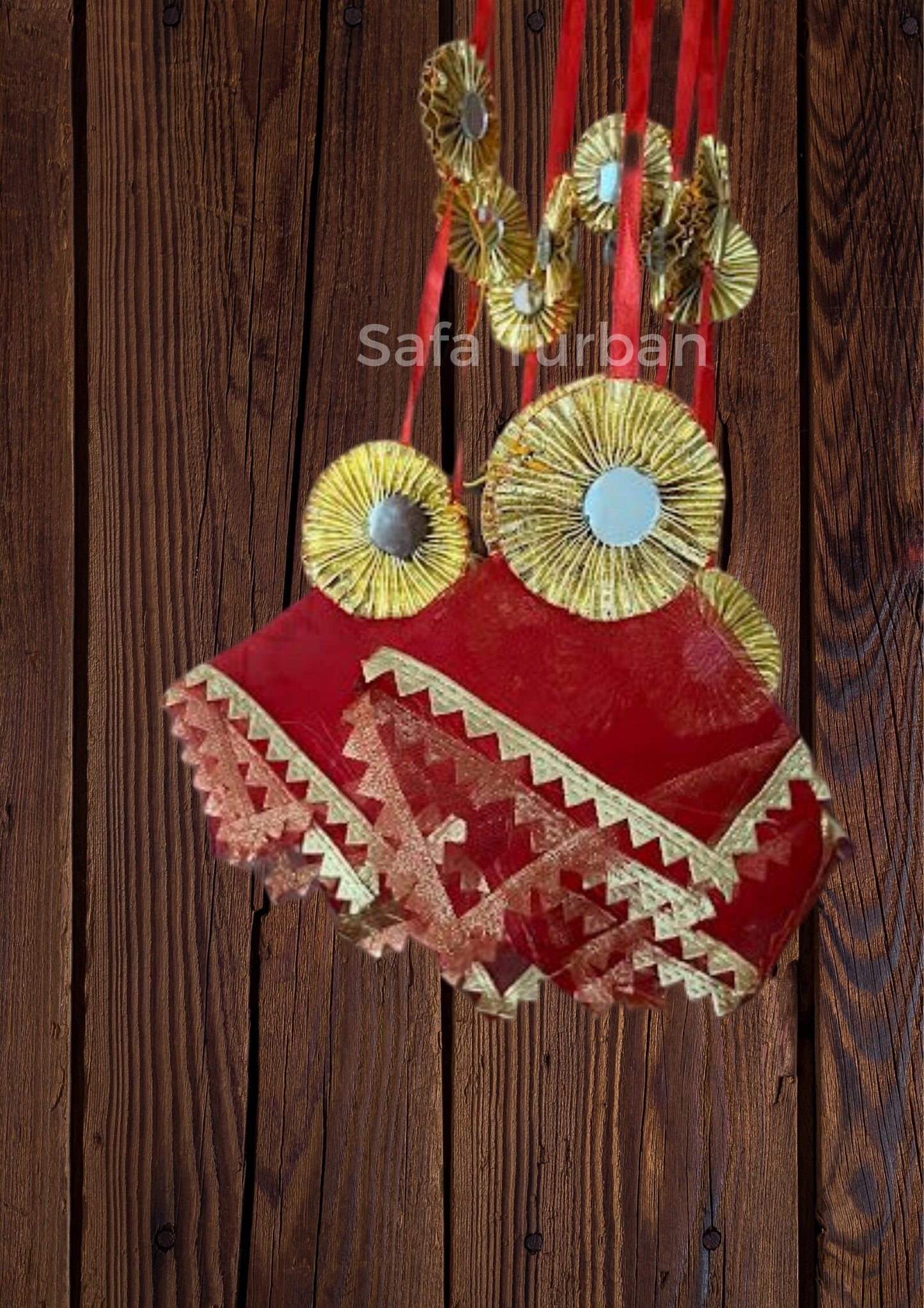 Tassels Decorative Hanging for Wedding Backdrops, Haldi, Wedding Event Decoration, Indian Wedding Net Fabric Hangings- Pack of 5 Strings