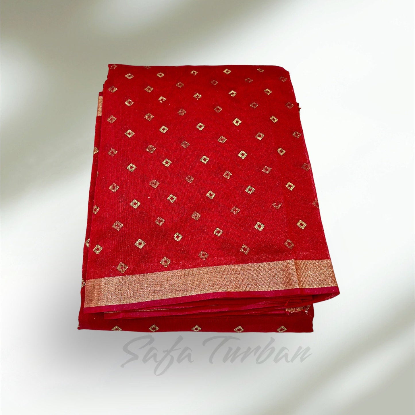 Men's Traditional Turban Fabric/Safa/Pagdi/Pheta Cloth (Red/Peach/Maroon) for Barati/Groom/Social Occasion