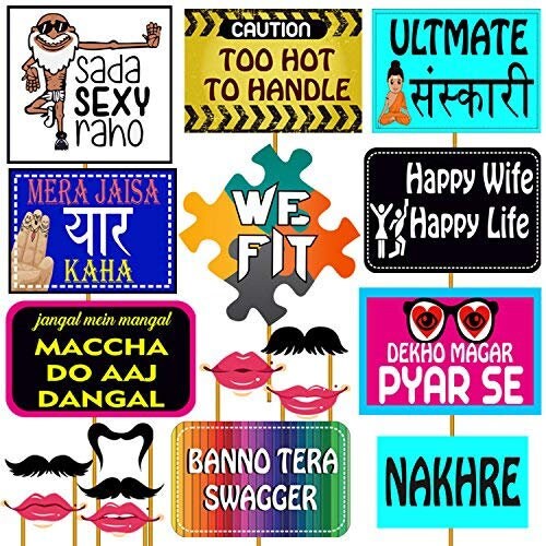 Wedding/Party Props for Photo Booth/ Mehandi Props/ Sangeet Props