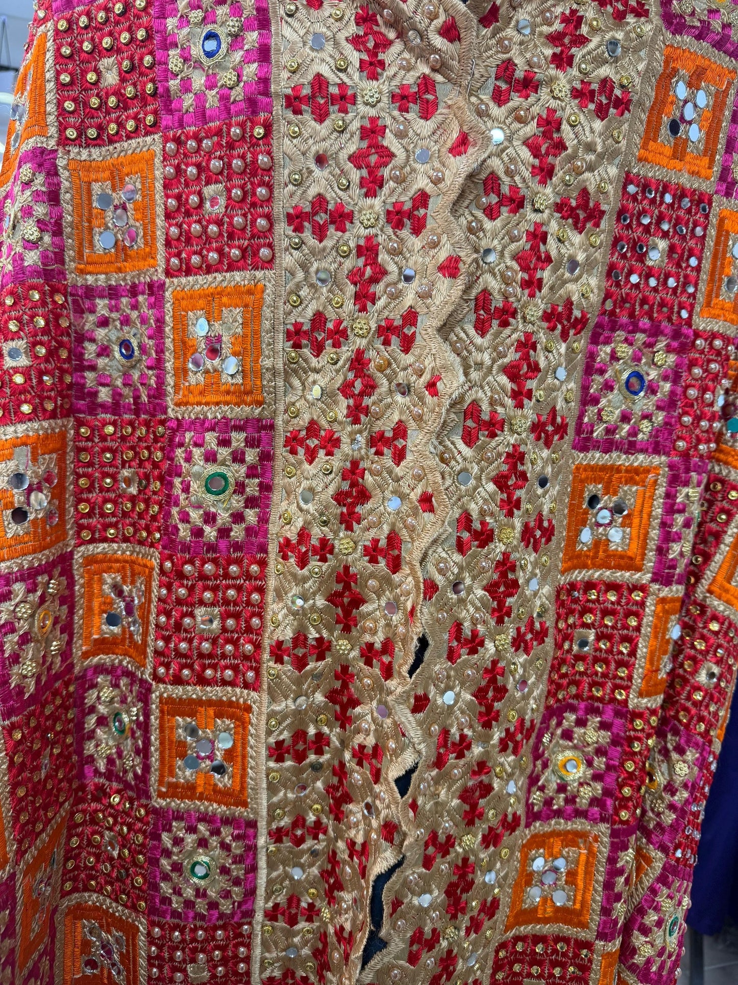 Phulkari Dupatta- Women's Beautiful Phulkari Dupatta, Scarf,Multicoloured  Phulkari Chunni, Dupatta