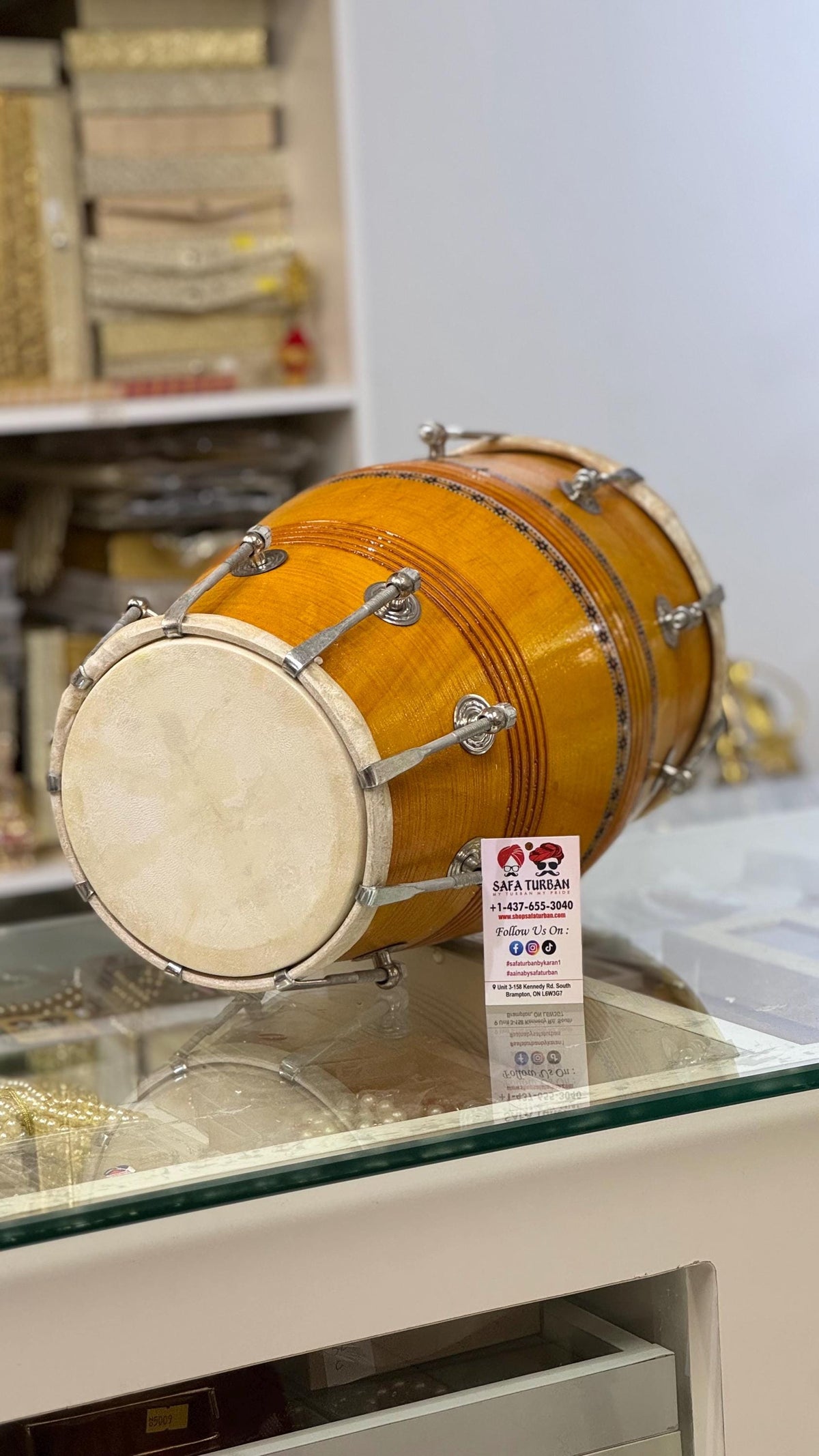 Wooden Dholki/Wedding Celebration Instrument