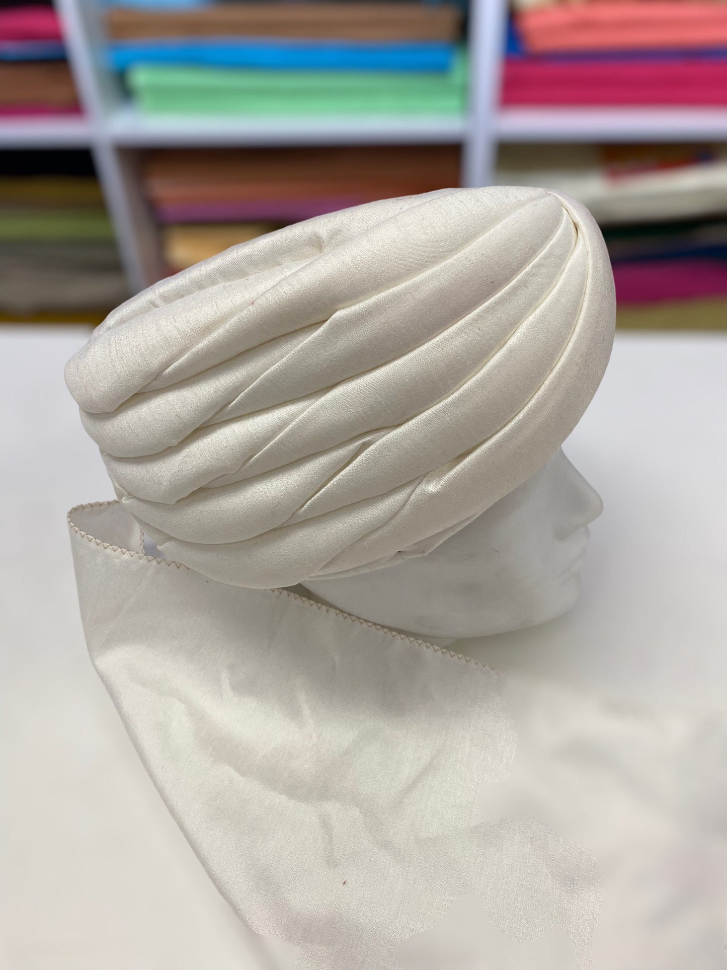 Groom Wedding Turban Turban- Cream Safa Turban/Pagdi/Premade Turban/ Wedding Safa/Turban/Pagdi for Men (Groom)/ Thalapa