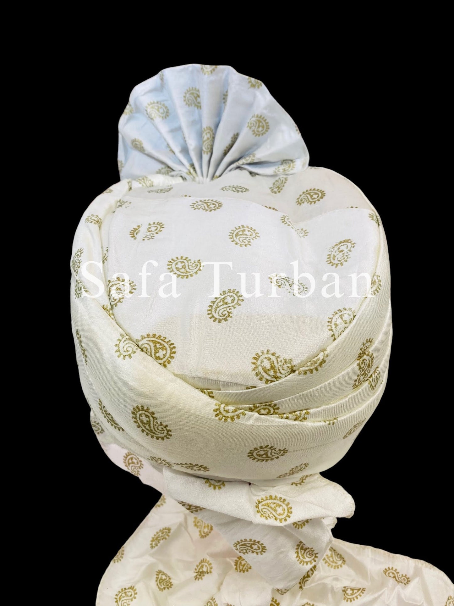 Indian Wedding- Handcrafted Safa for Groom/Groom Head Safa Turban/Pagdi Headwrap for Dulha (White)