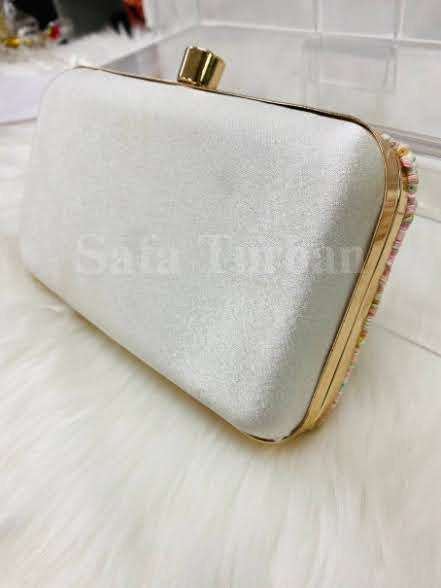 Handicraft Beautiful Bling Box Clutch Bag Purse For Bridal, Casual, Party, Wedding II Girls' Clutch II wedding purse II embellished purse