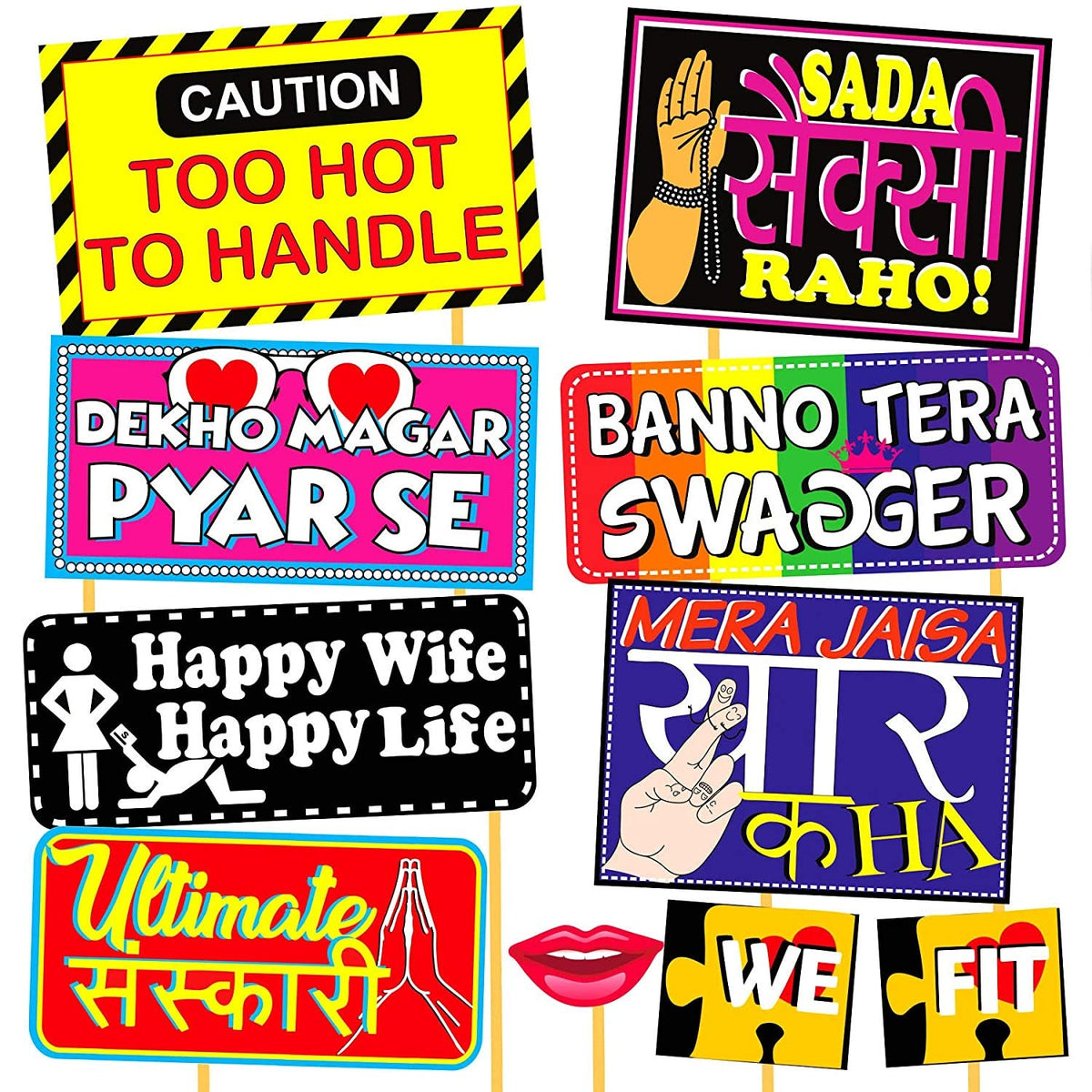 Wedding/Party Props for Photo Booth/ Mehandi Props/ Sangeet Props