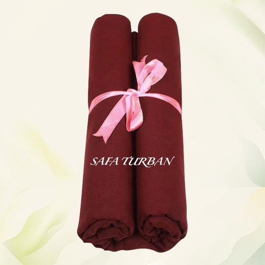 Sikh Turban- Maroon (Full Voile and Rubia(Medium)/Half and Half Voile), Sikh Turban, Turban Fabric (stitching/peeko/edges finishing)