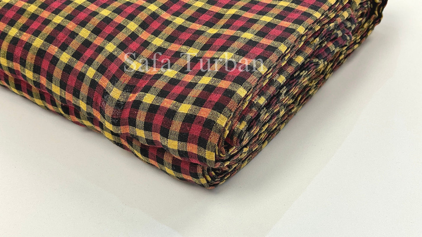 Unstitched Multi Colour Check Parna (Check Parna)