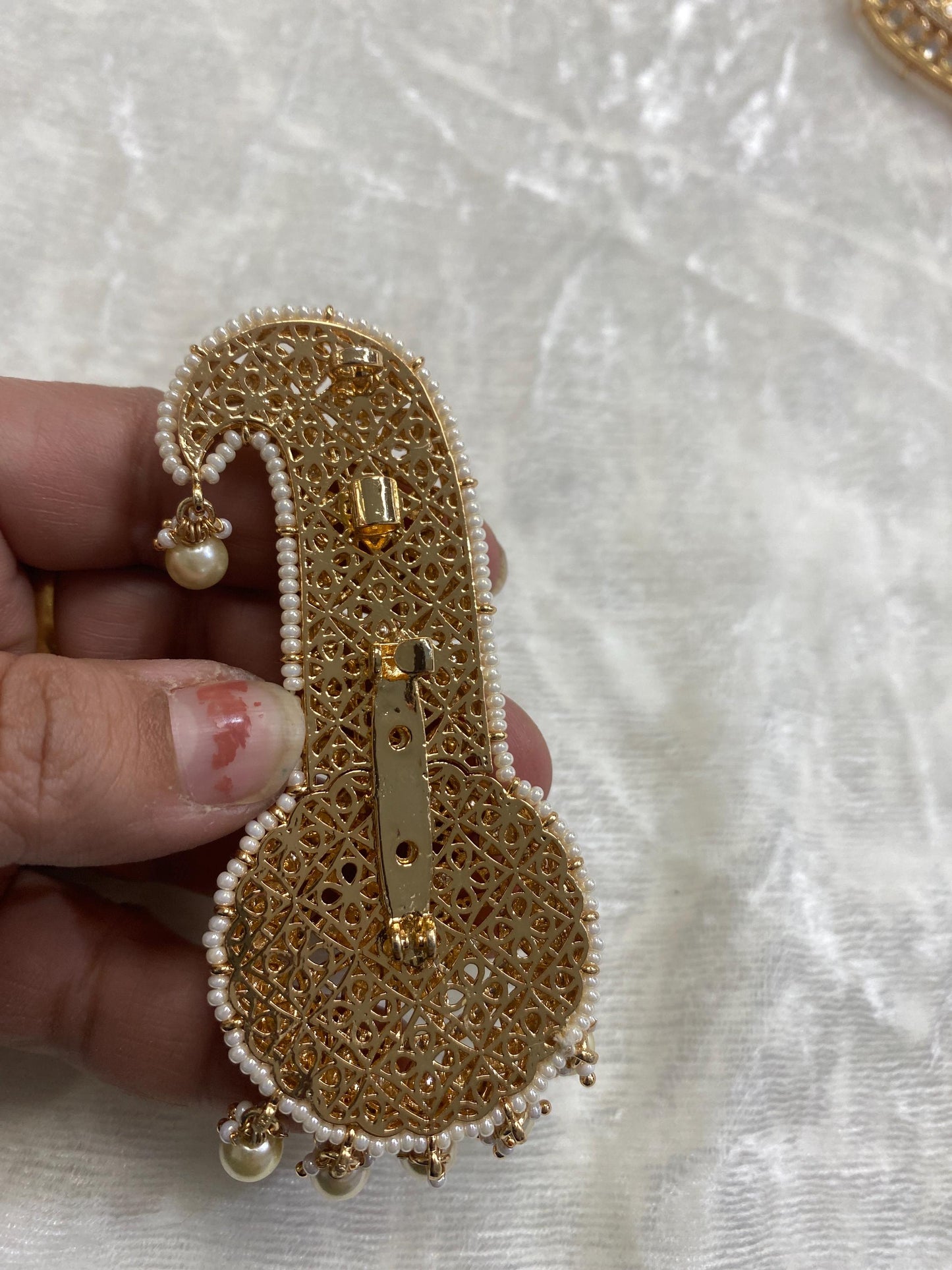Indian Groom Wedding Accessories-  Kalangi/Kalgi for Men's Safa/Groom Pagdi( golden)